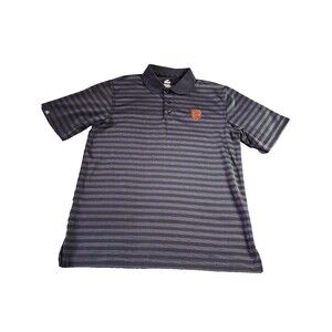 SAN FRANCISCO GIANTS Men's Black Short Sleeve Polo Style Shirt L Majestic MLB